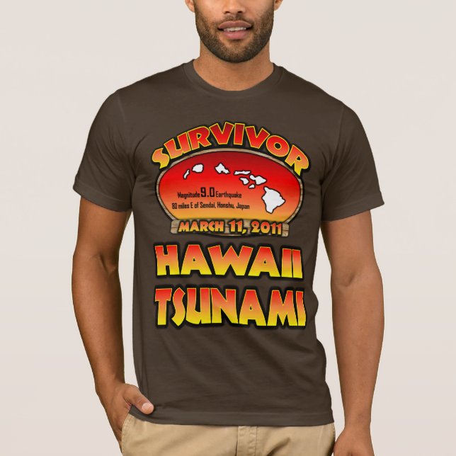 Överlevande - Hawaii Tsunami T-shirt (Framsida)
