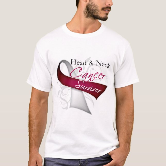 Överlevande - huvud- och nackecancer tee shirt (Framsida)