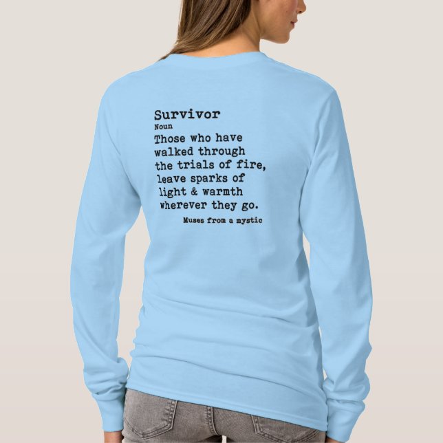 Överlevande: Långärmad Crew Nacke T Shirt (Baksida)