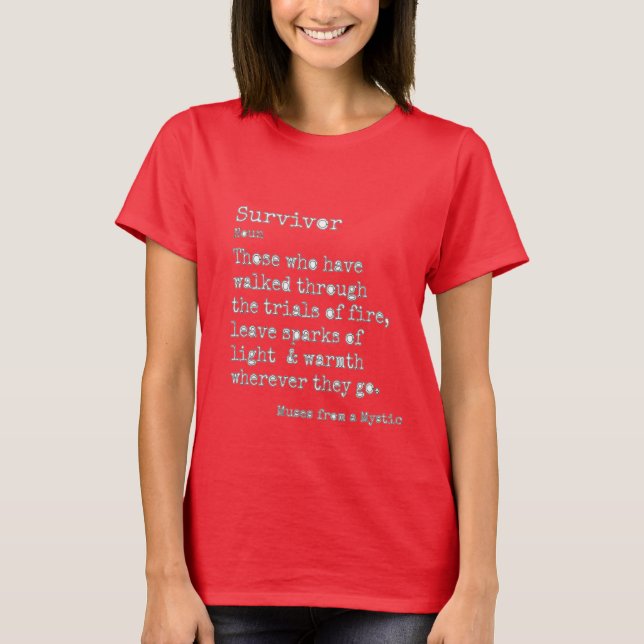 Överlevande: Mörken Crew Nacke T Shirt (Framsida)