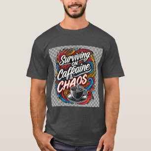 Överlevande på koffein och kaos t shirt