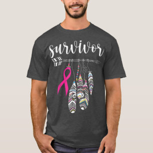 Överlevande Warrior Rosa Breast Cancer Ribbon Brea T Shirt