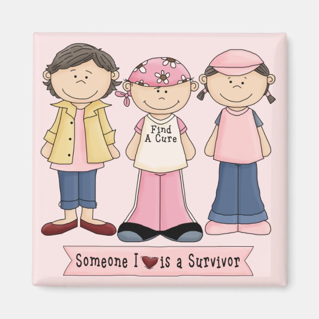 Överlevandebröstcancermedvetenhet Magnet (Framsidan)