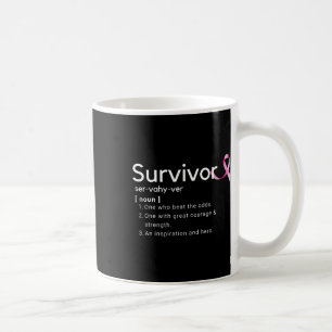 Överlevandedefinition för Bröstcancer överlevande Kaffemugg