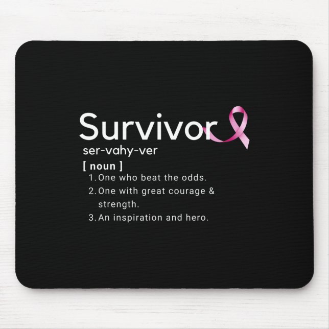 Överlevandedefinition för Bröstcancer överlevande Musmatta (Framsidan)