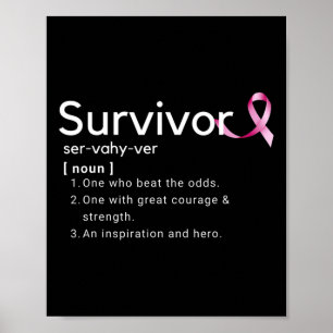 Överlevandedefinition för Bröstcancer överlevande Poster