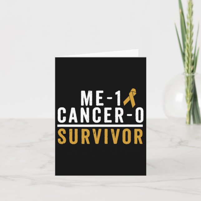 Överlevandemedvetenhet om barncancer Guld Ribbon K Kort (Framsida)