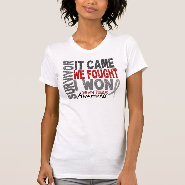 Överlevanden för hjärntumoren som det kom oss, tee shirt (Framsida)