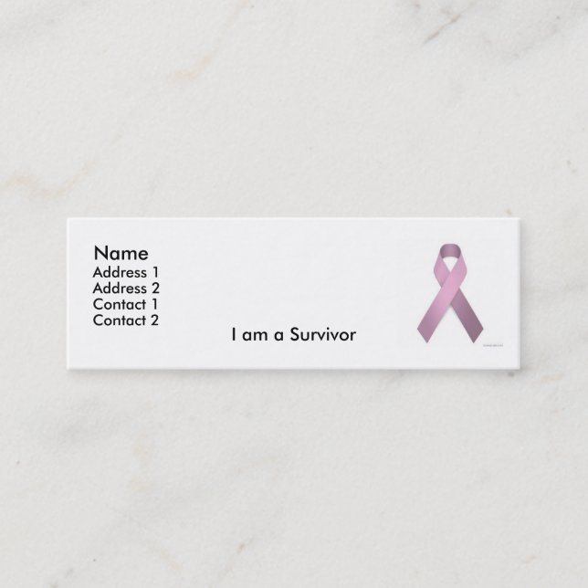 Överlevanden profilerar kortet mini visitkort (Framsida)