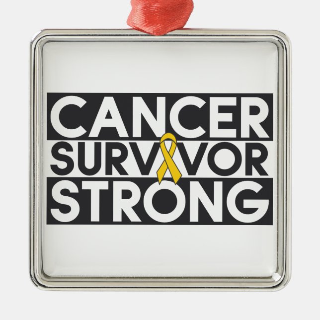 Överlevandestark barncancer julgransprydnad metall (Framsidan)