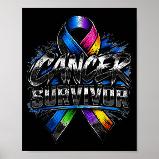Överlevare av cancer stark medvetenhet band tröja poster