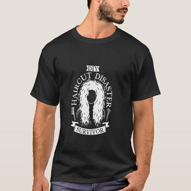 Överlevare av gör-det-själv frisyr katastrof t shirt (Framsida)