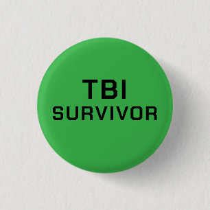 Överlevare av traumatisk hjärnskada TBI Grön Medic Knapp