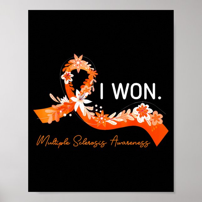 Överlevare Jag Vann Orange Band MS Poster (Framsidan)