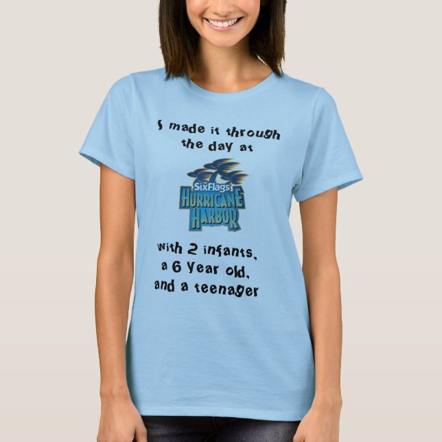 Överlevd orkanhamn tee shirt (Framsida)