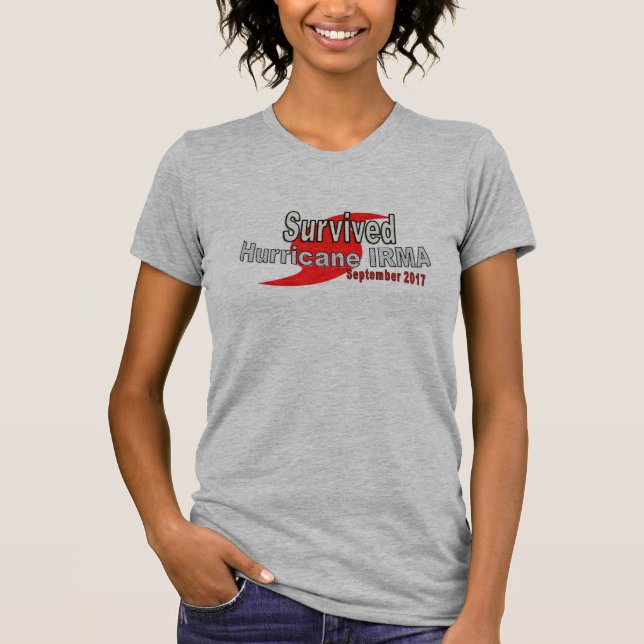 Överlevd orkanIrma T-tröja T-shirt (Framsida)