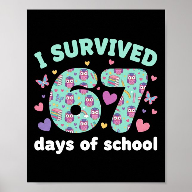 Överlevde 67 skoldagar - söta små barn poster (Framsidan)