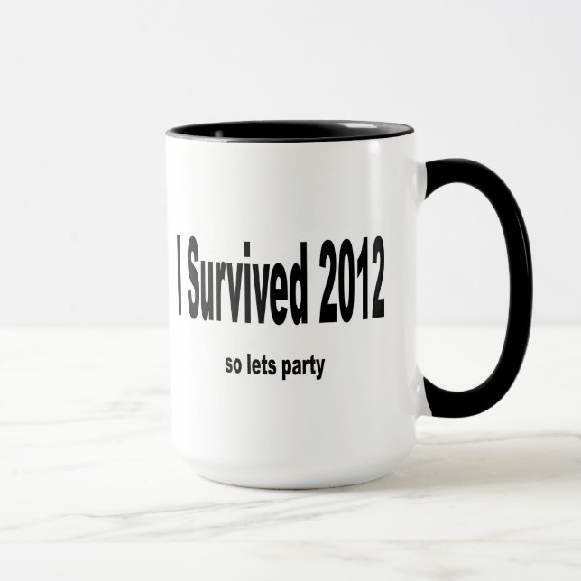 "Överlevde jag 2012" Mug. Mugg (Höger)