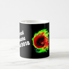 "Överlevde jag Michael 2018" & orkanradar Kaffemugg