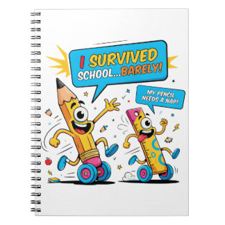 Överlevde Klass Penna Tupplur Humor Anteckningsbok