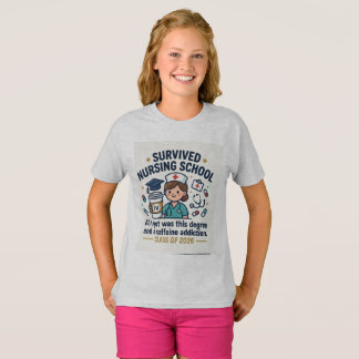 Överlevde skolan Rolig examensskjorta Klass av 20 T Shirt