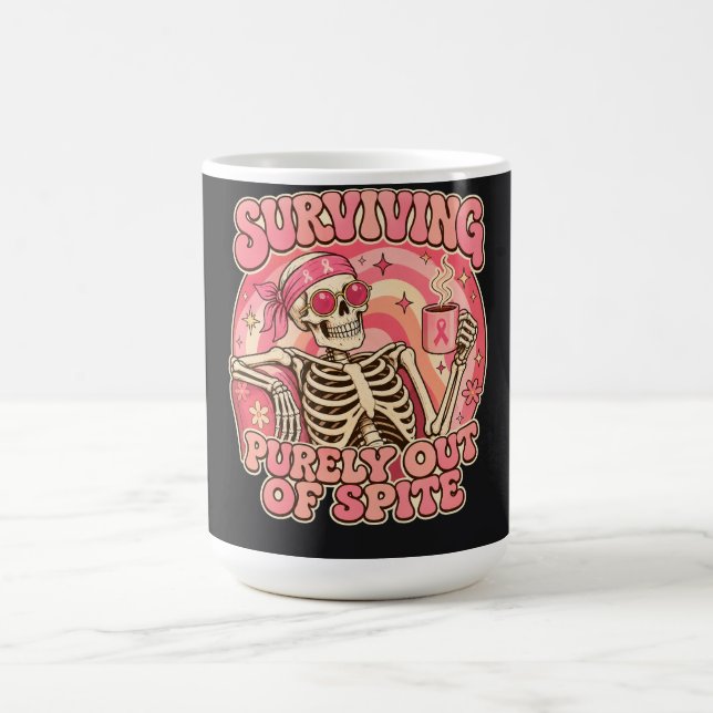 Överlever av trots Retro skelett Kaffemugg (Center)