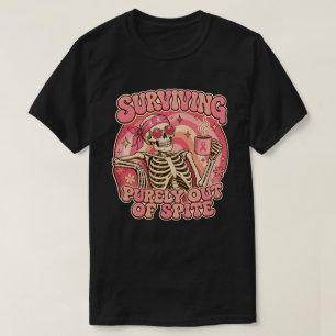 Överlever av trots Retro skelett T Shirt