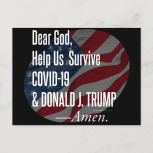 Överlever Covid-19 & Donald Trump Vykort