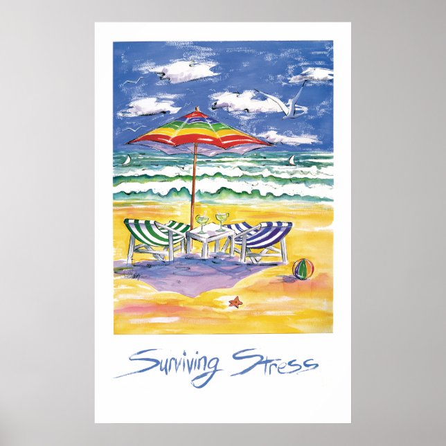Överlever-Stressar-poster Poster (Framsidan)