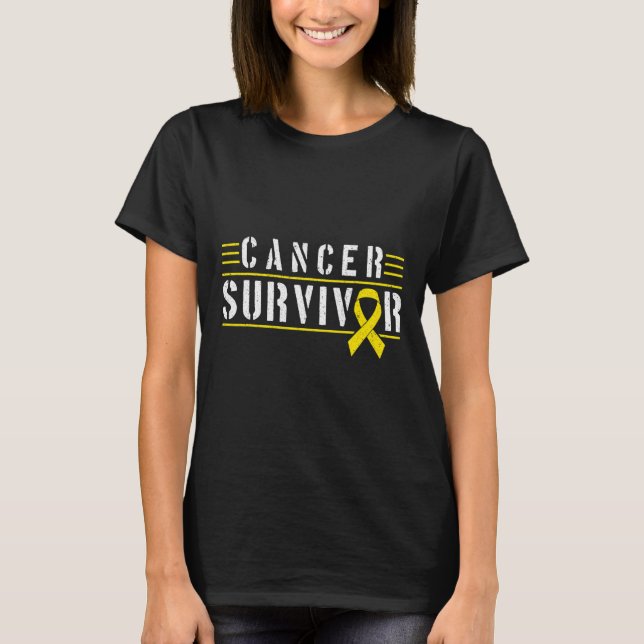 Överlevnad av barncancer 1 Barnomscancer T Shirt (Framsida)