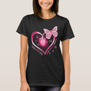överlevnad av bröstcancer hjärt- kor-butterfluygåv t shirt