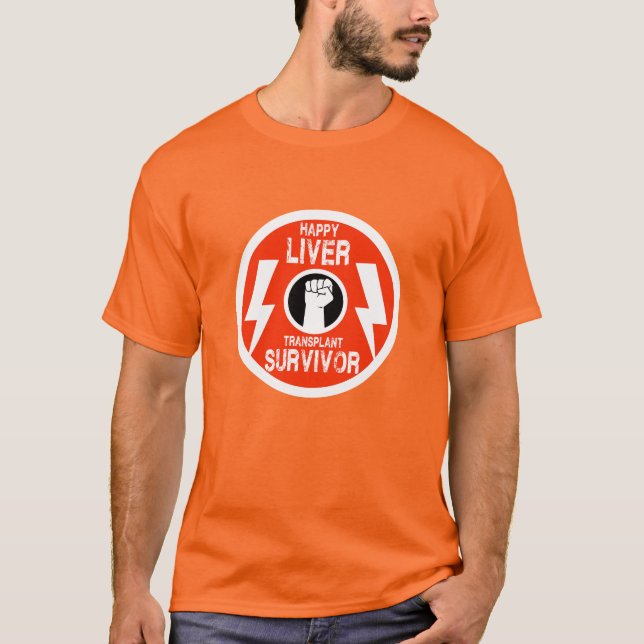 Överlevnad av levertransplantat t shirt (Framsida)