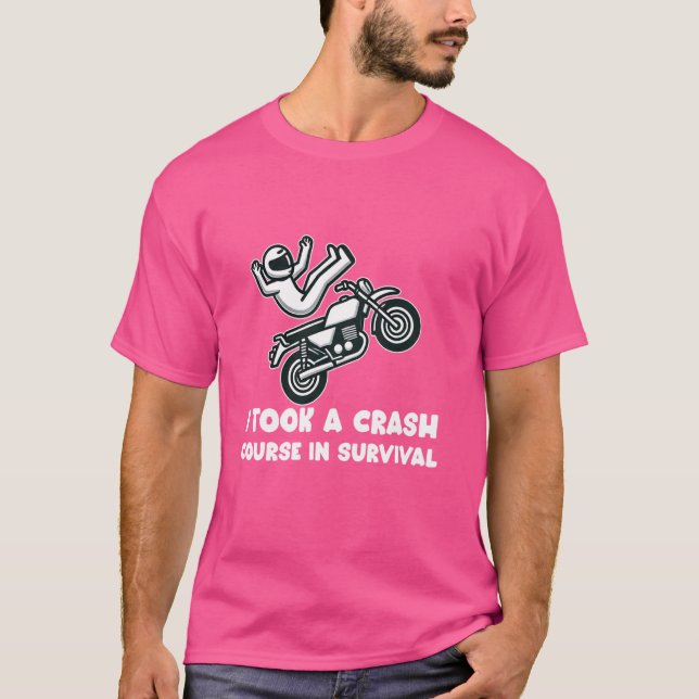Överlevnad av motorcykelolyckor Bike Crash Injury  T Shirt (Framsida)