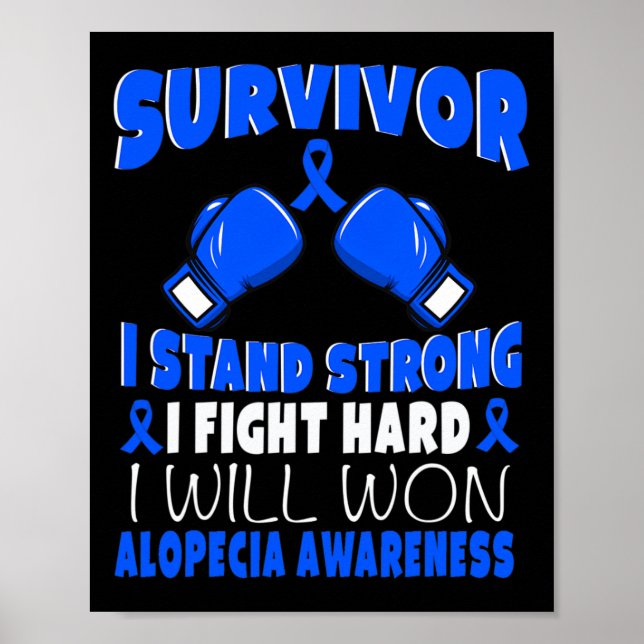 Överlevnad I Kamp mot hård medvetenhet om Alopeci Poster (Framsidan)