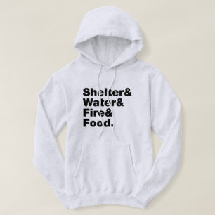 Överlevnad (inkapsling, Vatten och brand och mat) Hoodie