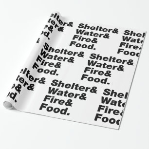 Överlevnad (inkapsling, Vatten och brand och mat) Presentpapper