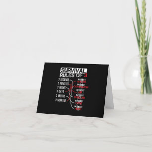 Överlevnad Regler av tre - Wilderness Quiz Kort