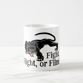 Överlevnadsinstinkt Strid, Flykt eller Film? Val Kaffemugg