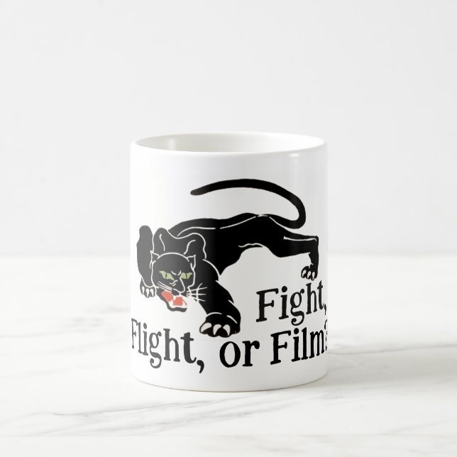 Överlevnadsinstinkt Strid, Flykt eller Film? Val Kaffemugg (Center)