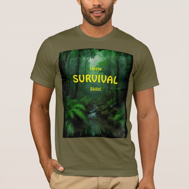 Överlevnadskunskaper Prepper Survivalist SHTF Desi T Shirt (Framsida)