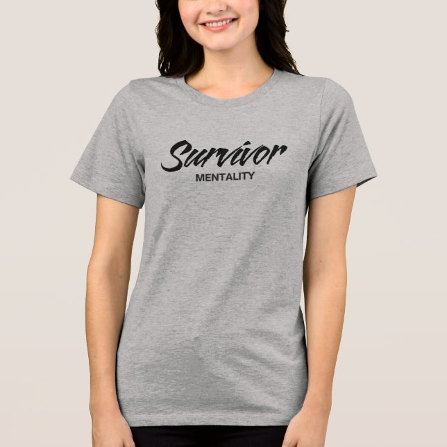 Överlevnadsmentalitet | Cancervårdspaketpresent  T Shirt (Framsida)