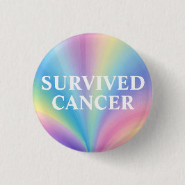 Överlevt Cancer-knapp - Pastel Rainbow Badge Knapp