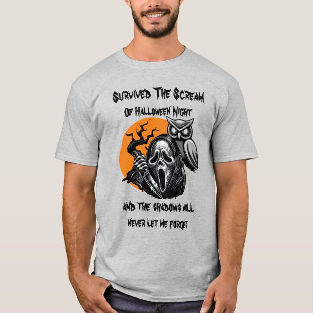 Överlevt krämen från Halloween Natt T Shirt (Framsida)