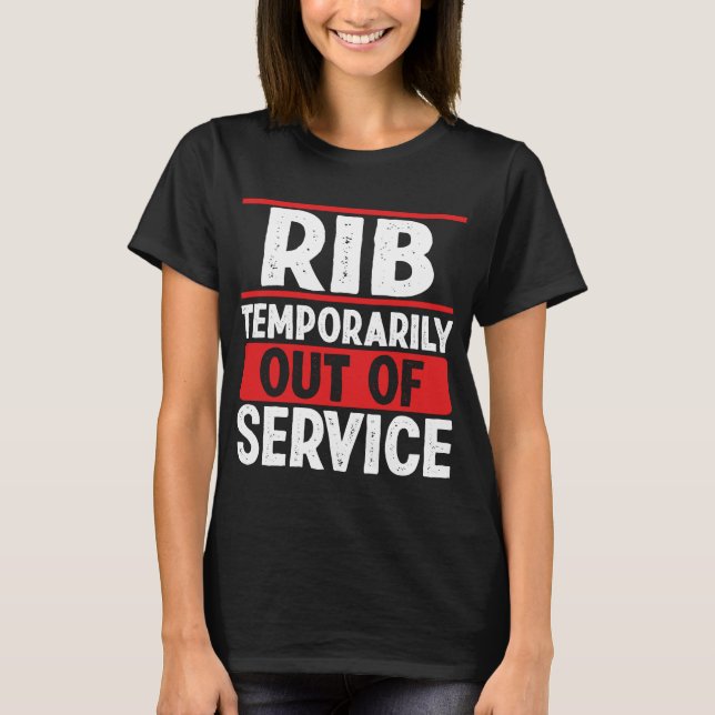 Överlevt min första brutna Rib Funny Broken Rib-Kl T Shirt (Framsida)