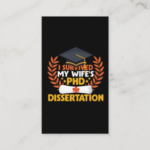 Överlevt min fru PhD-dissertering Studenten Visitkort
