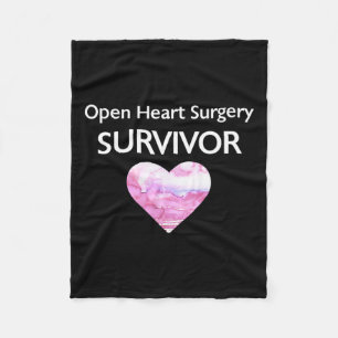 Överlevt öppen hjärtoperation Hjärtattack Survivor Fleecefilt