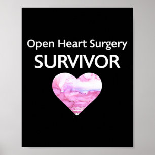 Överlevt öppen hjärtoperation Hjärtattack Survivor Poster
