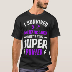 Överlevt pankreascancermedvetenhet Survivor Purp T Shirt