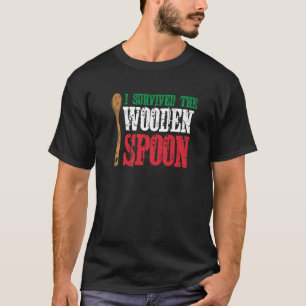 Överlevt trädeskålen på italienska Flagga Funny Pa T Shirt