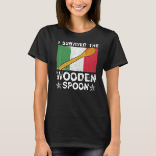 Överlevt trädeskålen vid den italienska Vuxen Flag T Shirt